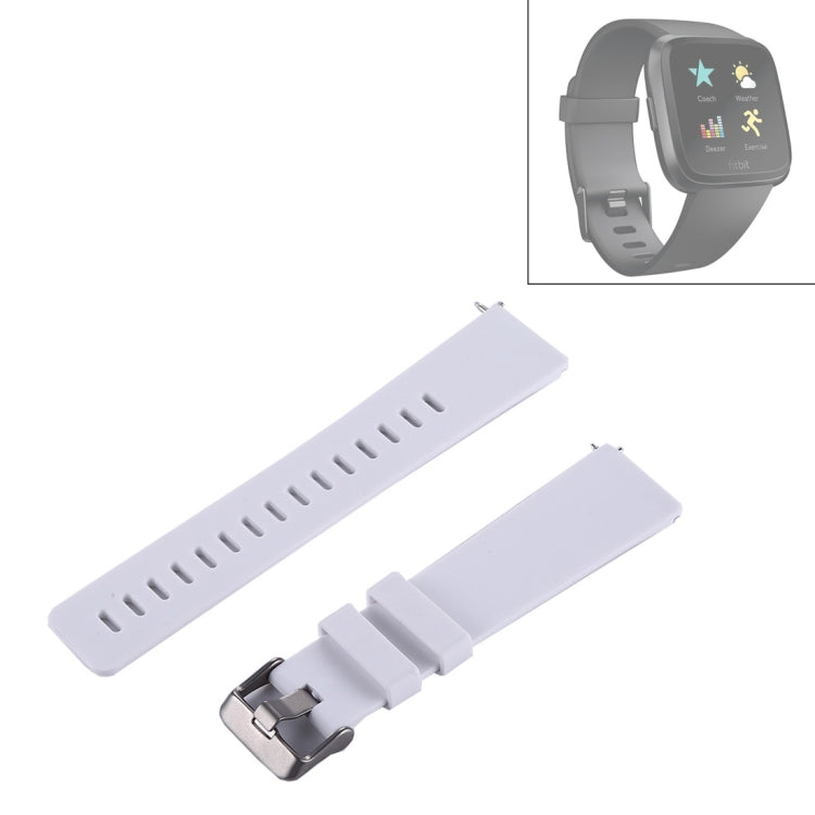 For Fitbit Versa / Versa 2 Simple Fashion Silicone Watch Band(White) - Watch Bands by buy2fix | Online Shopping UK | buy2fix