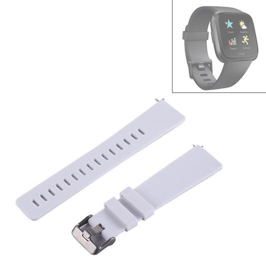 For Fitbit Versa / Versa 2 Simple Fashion Silicone Watch Band(White) - Watch Bands by buy2fix | Online Shopping UK | buy2fix