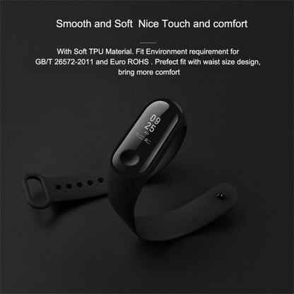 Pure Color Soft TPU  Watch Bands for Xiaomi Mi Band 4, Host Not Included(Black) - Watch Bands by buy2fix | Online Shopping UK | buy2fix