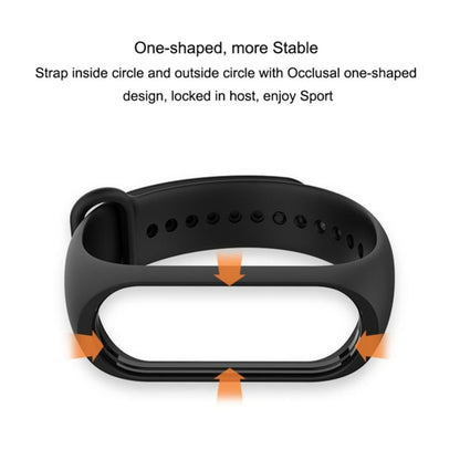 Pure Color Soft TPU  Watch Bands for Xiaomi Mi Band 4, Host Not Included(Black) - Watch Bands by buy2fix | Online Shopping UK | buy2fix