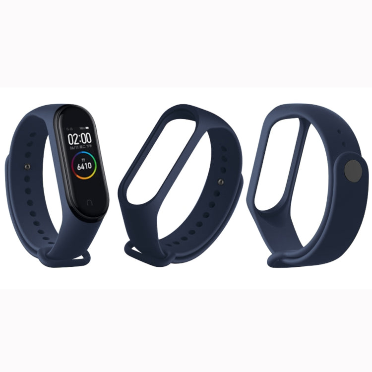 Pure Color Soft TPU  Watch Bands for Xiaomi Mi Band 4, Host Not Included(Blue) - Watch Bands by buy2fix | Online Shopping UK | buy2fix