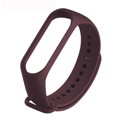 Pure Color Soft TPU  Watch Bands for Xiaomi Mi Band 4, Host Not Included(Wine Red) - Watch Bands by buy2fix | Online Shopping UK | buy2fix