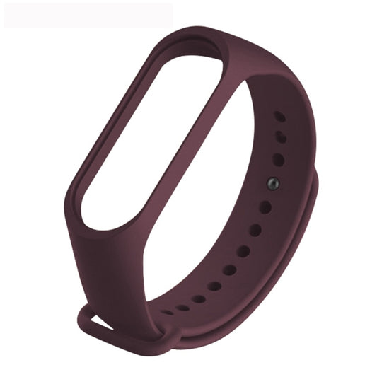Pure Color Soft TPU  Watch Bands for Xiaomi Mi Band 4, Host Not Included(Wine Red) - Watch Bands by buy2fix | Online Shopping UK | buy2fix