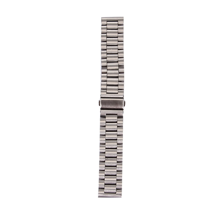For Samsung Gear S3 Classic Smart Watch Butterfly Buckle 3 Beads Stainless Steel Watchband(Silver) - Watch Bands by buy2fix | Online Shopping UK | buy2fix