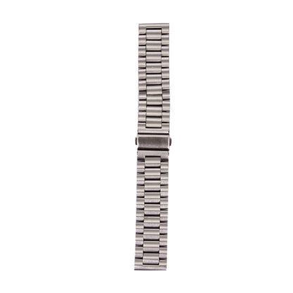 For Samsung Gear S3 Classic Smart Watch Butterfly Buckle 3 Beads Stainless Steel Watchband(Silver) - Watch Bands by buy2fix | Online Shopping UK | buy2fix
