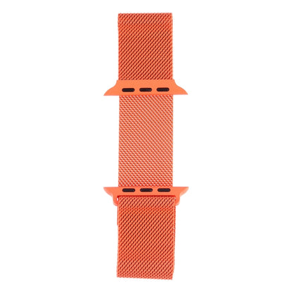 Milanese Loop Magnetic Stainless Steel Watch Band for Apple Watch Series 10 42mm / 9&8&7 41mm / SE 3&SE 2&6&SE&5&4 40mm / 3&2&1 38mm(Orange) by buy2fix