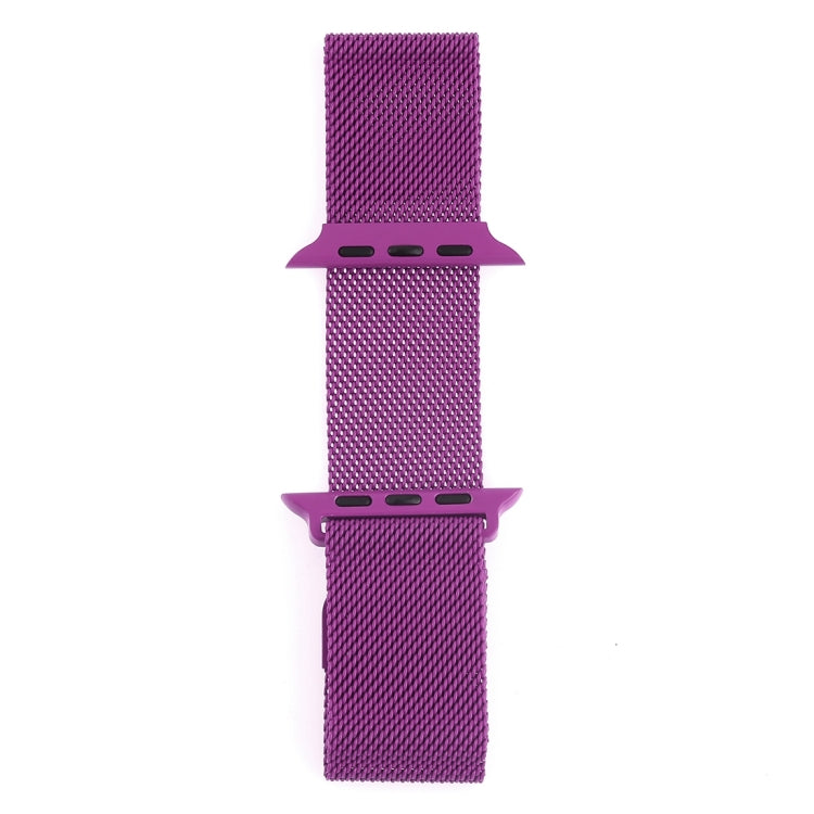 Milanese Loop Magnetic Stainless Steel Watch Band for Apple Watch Series 7 41mm / 6 & SE & 5 & 4 40mm / 3 & 2 & 1 38mm(Purple) by buy2fix