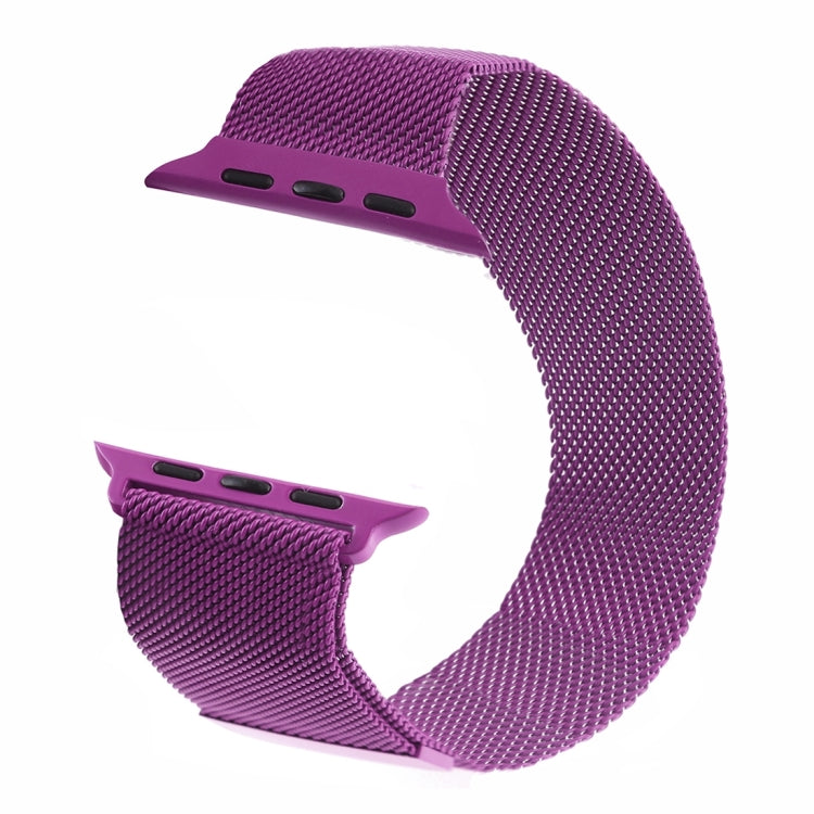 Milanese Loop Magnetic Stainless Steel Watch Band for Apple Watch Series 7 41mm / 6 & SE & 5 & 4 40mm / 3 & 2 & 1 38mm(Purple) by buy2fix