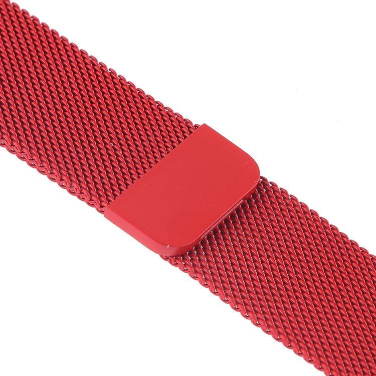Milanese Loop Magnetic Stainless Steel Watch Band for Apple Watch Series 7 41mm / 6 & SE & 5 & 4 40mm / 3 & 2 & 1 38mm(Red) by buy2fix