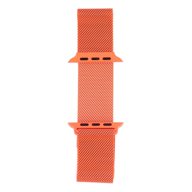 Milanese Loop Magnetic Stainless Steel Watch Band for Apple Watch Ultra 49mm&Watch Ultra 2 49mm / Series 10 46mm / 9&8&7 45mm / SE 3&SE 2&6&SE&5&4 44mm / 3&2&1 42mm(Orange) by buy2fix