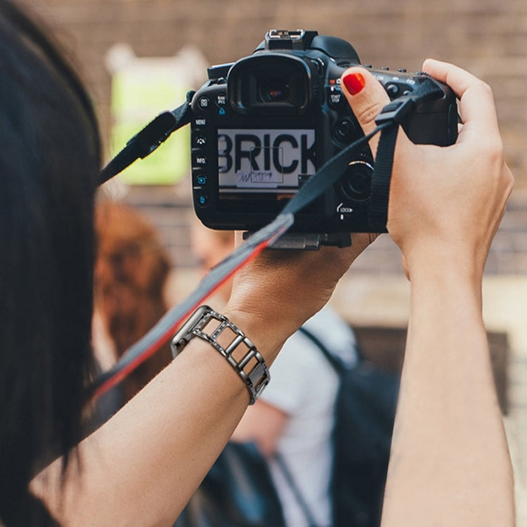 Colorful Diamond Stainless Steel Watch Band for Apple Watch Series 7 41mm / 6 & SE & 5 & 4 40mm / 3 & 2 & 1 38mm(Black) by buy2fix