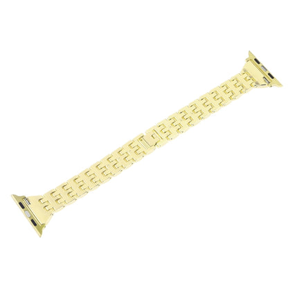 Colorful Diamond Stainless Steel Watch Band for Apple Watch Series 7 41mm / 6 & SE & 5 & 4 40mm / 3 & 2 & 1 38mm(Gold) by buy2fix