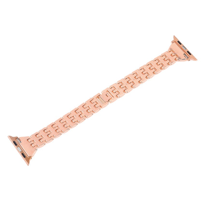 Colorful Diamond Stainless Steel Watch Band for Apple Watch Series 7 41mm / 6 & SE & 5 & 4 40mm / 3 & 2 & 1 38mm(Rose Gold) by buy2fix