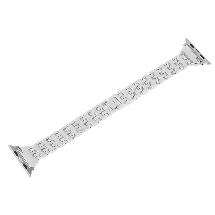 Colorful Diamond Stainless Steel Watch Band for Apple Watch Series 7 41mm / 6 & SE & 5 & 4 40mm / 3 & 2 & 1 38mm(Silver) by buy2fix