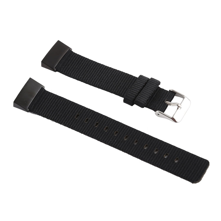 Nylon Watch Band for Fitbit Charge 3(Black) - Watch Bands by buy2fix | Online Shopping UK | buy2fix