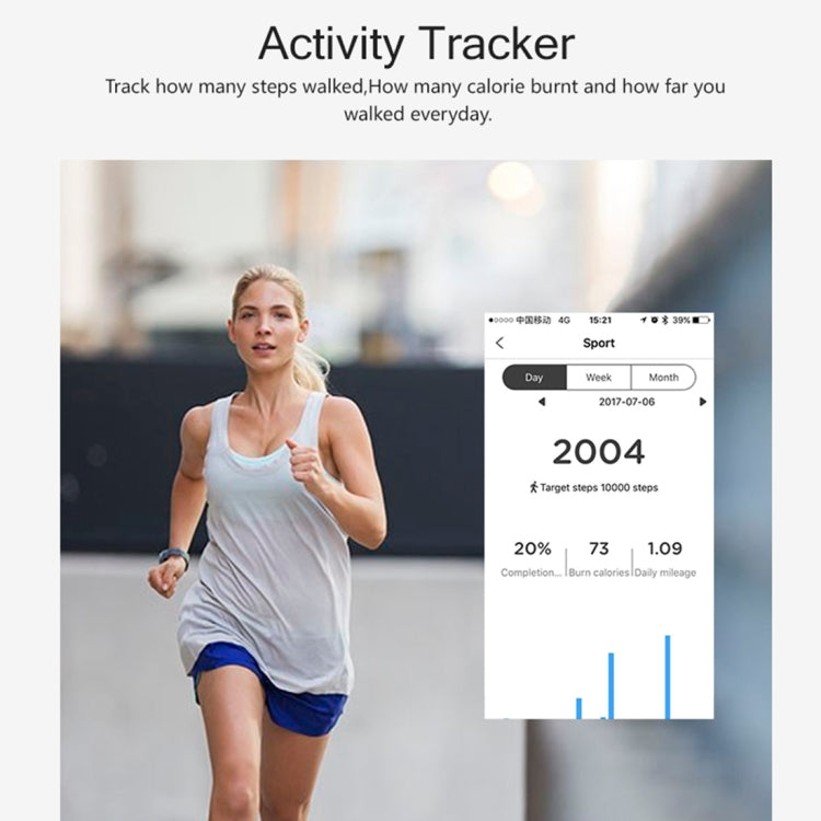TLW T6 Fitness Tracker 0.96 inch OLED Display Wristband Smart Bracelet, Support Sports Mode / ECG / Heart Rate Monitor / Blood Pressure / Sleep Monitor (Black) by buy2fix