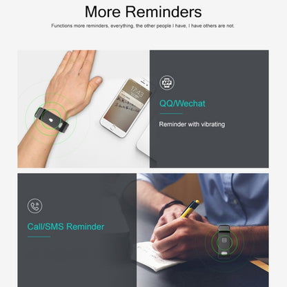 TLW T6 Fitness Tracker 0.96 inch OLED Display Wristband Smart Bracelet, Support Sports Mode / ECG / Heart Rate Monitor / Blood Pressure / Sleep Monitor (Blue) by buy2fix