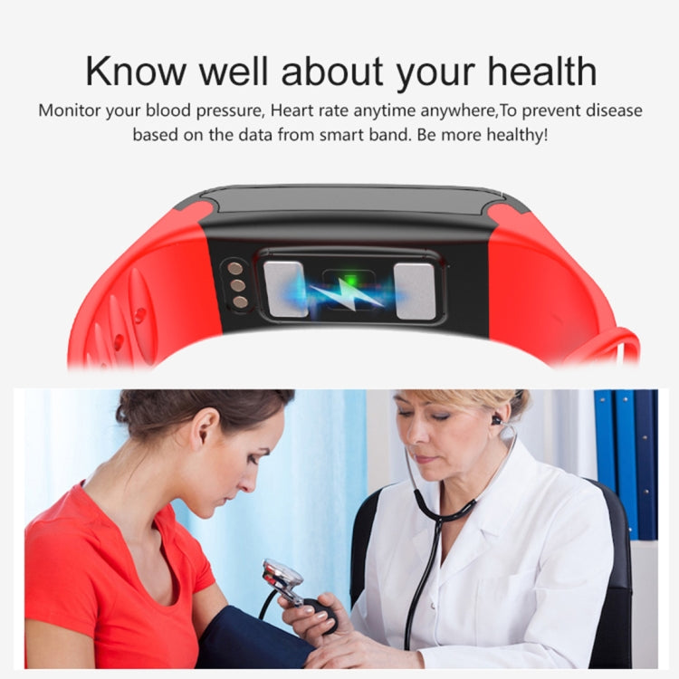 TLW T6 Fitness Tracker 0.96 inch OLED Display Wristband Smart Bracelet, Support Sports Mode / ECG / Heart Rate Monitor / Blood Pressure / Sleep Monitor (Blue) by buy2fix