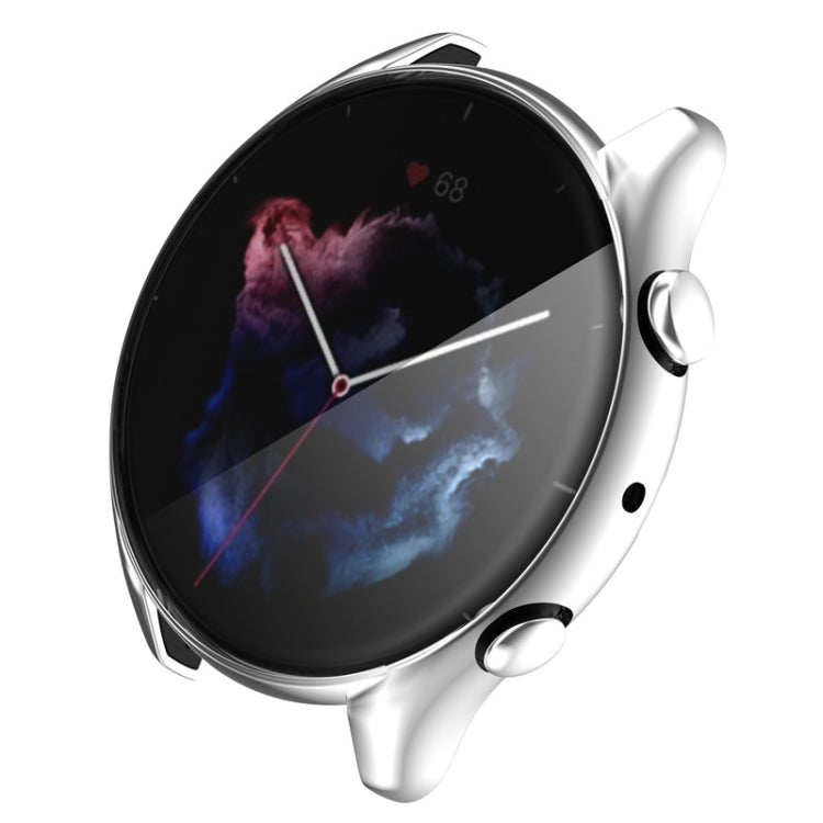 For Amazfit GTR 3 / GTR 3 Pro Full Coverage TPU Electroplating Watch Case(Silver) - Watch Cases by buy2fix | Online Shopping UK | buy2fix