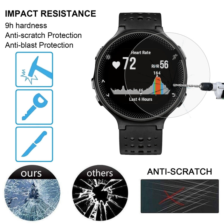 For Garmin Forerunner 235 Lite 0.26mm 2.5D 9H Tempered Glass Film Screen Protector - Screen Protector by buy2fix | Online Shopping UK | buy2fix