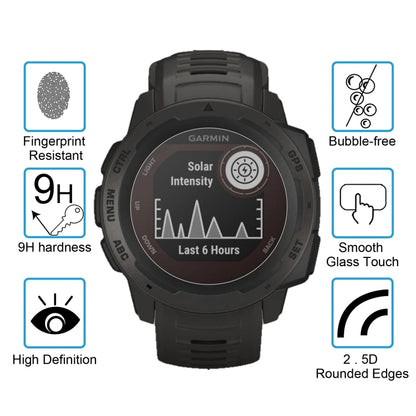For Garmin Instinct 0.26mm 2.5D 9H Tempered Glass Film Screen Protector - Screen Protector by buy2fix | Online Shopping UK | buy2fix