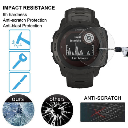 For Garmin Instinct 0.26mm 2.5D 9H Tempered Glass Film Screen Protector - Screen Protector by buy2fix | Online Shopping UK | buy2fix