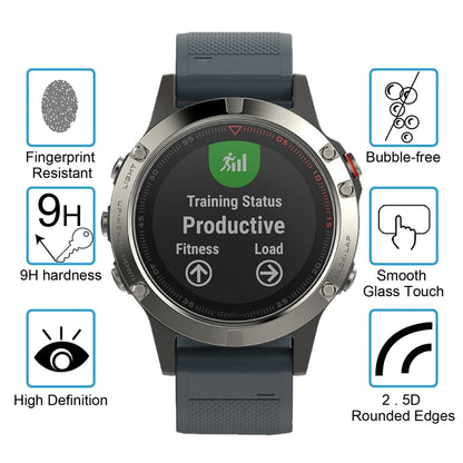 For Garmin Fenix 5 0.26mm 2.5D 9H Tempered Glass Film Screen Protector - Screen Protector by buy2fix | Online Shopping UK | buy2fix