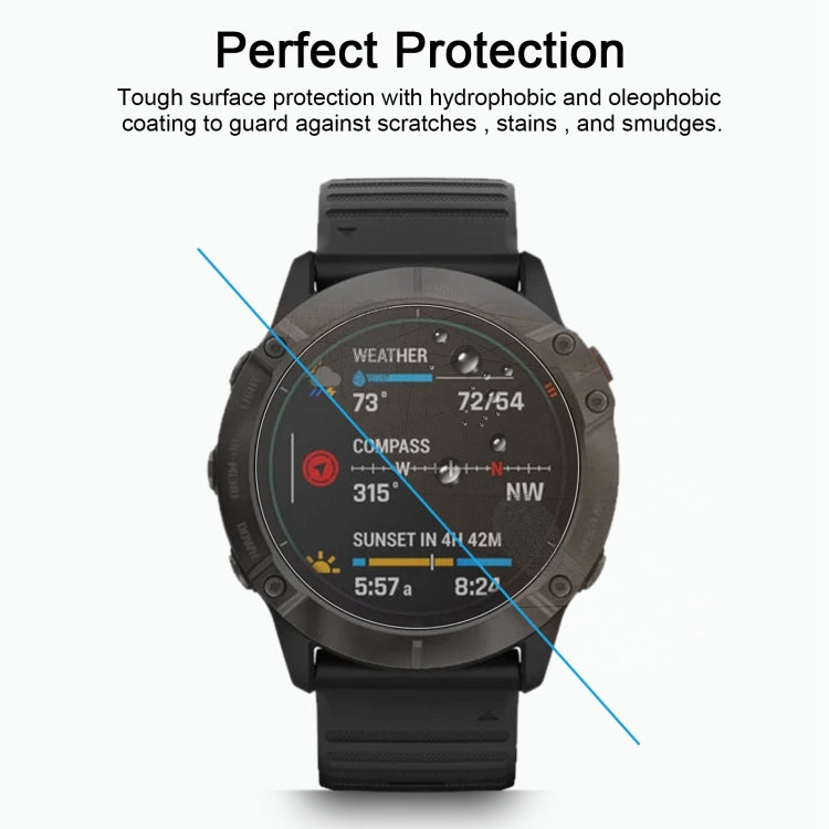 For Garmin Fenix 6X 0.26mm 2.5D 9H Tempered Glass Film Screen Protector - Screen Protector by buy2fix | Online Shopping UK | buy2fix
