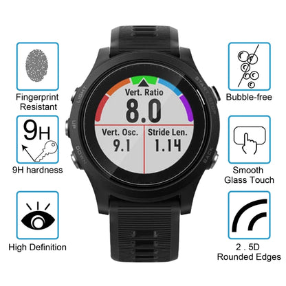 For Garmin Forerunner 635 0.26mm 2.5D 9H Tempered Glass Film Screen Protector - Screen Protector by buy2fix | Online Shopping UK | buy2fix