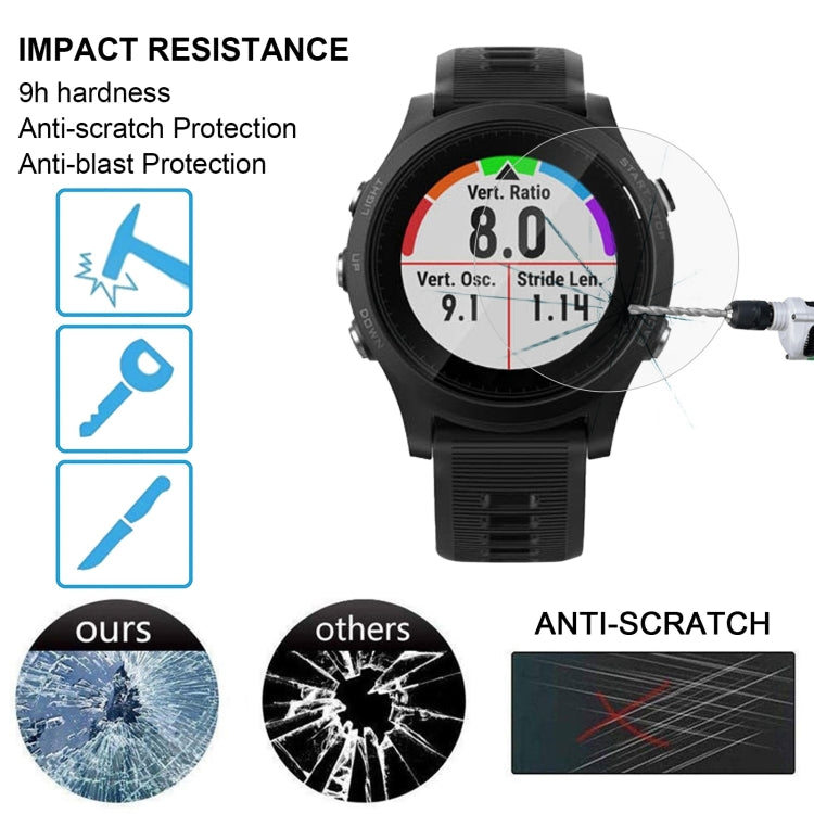 For Garmin Forerunner 635 0.26mm 2.5D 9H Tempered Glass Film Screen Protector - Screen Protector by buy2fix | Online Shopping UK | buy2fix