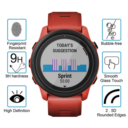 For Garmin Forerunner 745 0.26mm 2.5D 9H Tempered Glass Film Screen Protector - Screen Protector by buy2fix | Online Shopping UK | buy2fix