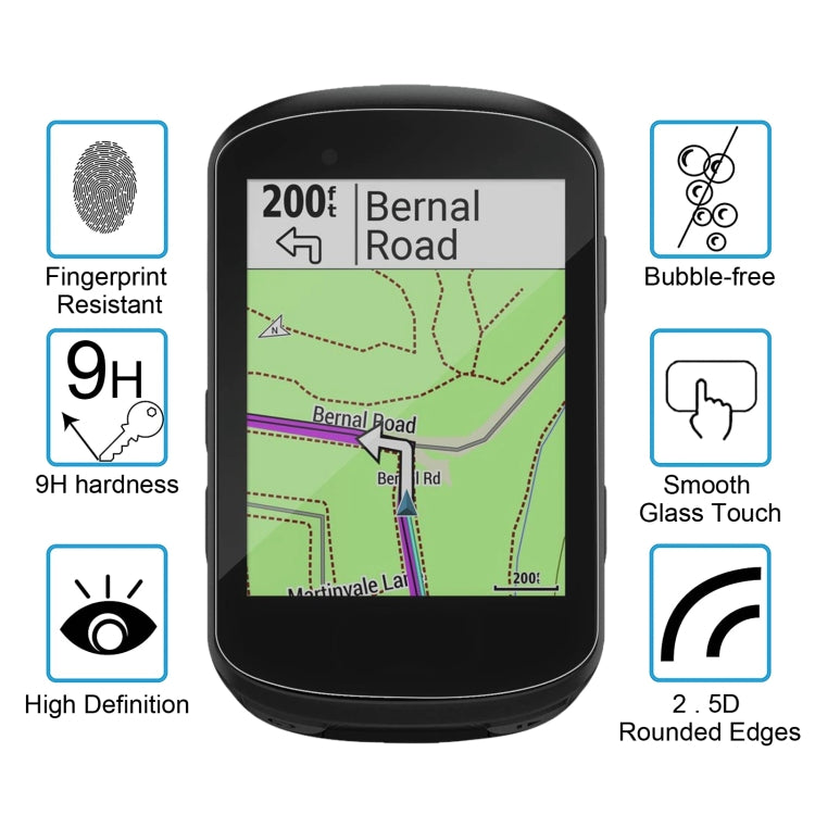 For Garmin Edge 530 0.26mm 2.5D 9H Tempered Glass Film Screen Protector - Screen Protector by buy2fix | Online Shopping UK | buy2fix