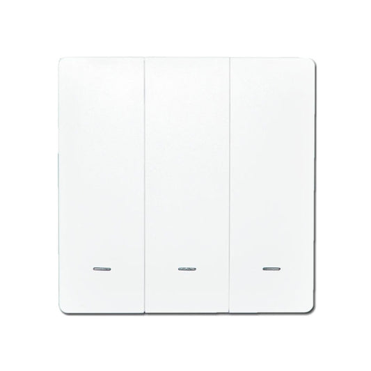 3 Buttons Intelligent Switch Smart Wall Switch (White) - Smart Switch by buy2fix | Online Shopping UK | buy2fix