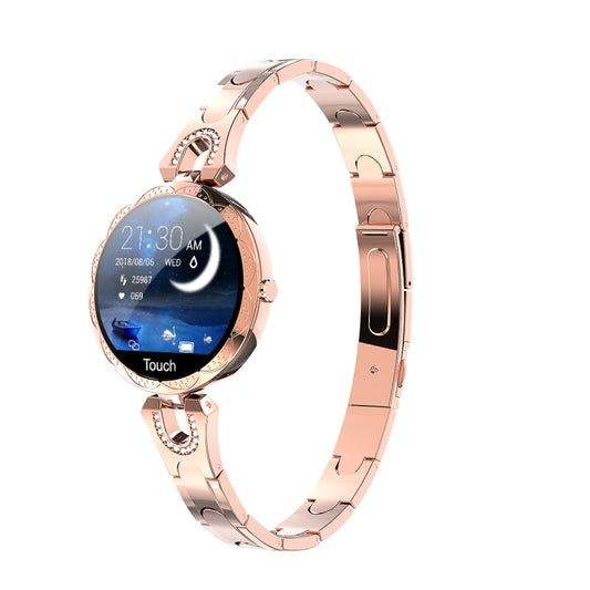 AK15 Fashion Smart Female Bracelet, 1.08 inch Color LCD Screen, IP67 Waterproof, Support Heart Rate Monitoring / Sleep Monitoring / Remote Photography (Rose Gold) - Smart Wristbands by buy2fix | Online Shopping UK | buy2fix