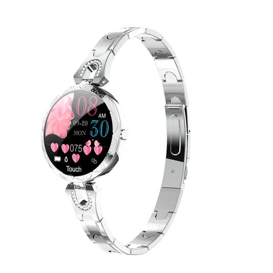 AK15 Fashion Smart Female Bracelet, 1.08 inch Color LCD Screen, IP67 Waterproof, Support Heart Rate Monitoring / Sleep Monitoring / Remote Photography (Silver) - Smart Wristbands by buy2fix | Online Shopping UK | buy2fix