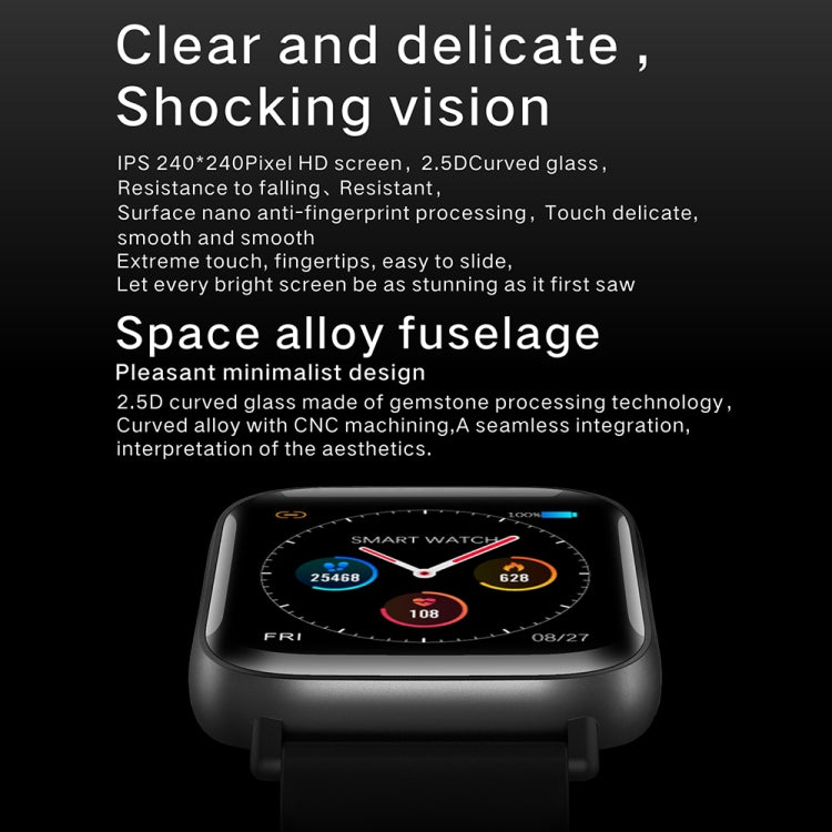 Q10 Fashion Smart Sports Watch, 1.3 inch TFT Screen, IP67 Waterproof, Support Heart Rate / Blood Pressure Monitoring / Sleep Monitoring / Sedentary Reminder (Red) by buy2fix