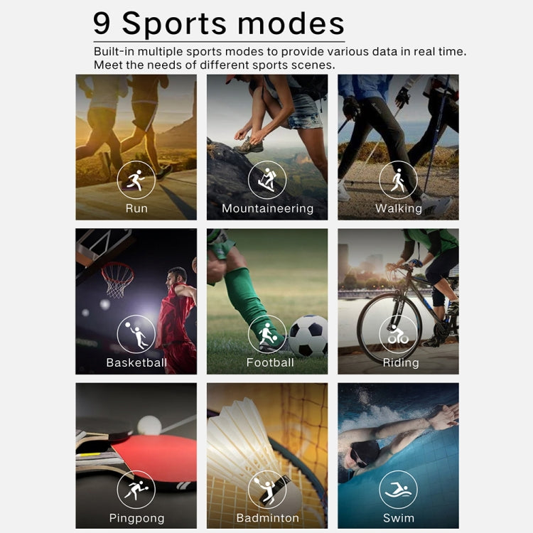 Q10 Fashion Smart Sports Watch, 1.3 inch TFT Screen, IP67 Waterproof, Support Heart Rate / Blood Pressure Monitoring / Sleep Monitoring / Sedentary Reminder (Red) by buy2fix