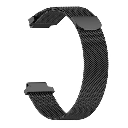 Milanese Watch Band for Garmin Forerunner 235 22cm(Black) - Watch Bands by buy2fix | Online Shopping UK | buy2fix