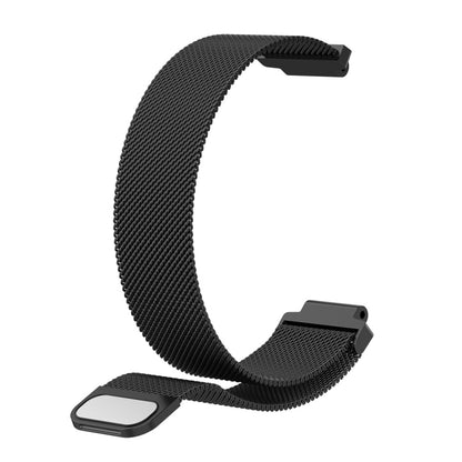 Milanese Watch Band for Garmin Forerunner 235 22cm(Black) - Watch Bands by buy2fix | Online Shopping UK | buy2fix