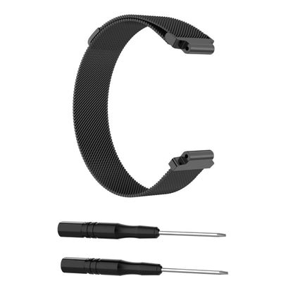 Milanese Watch Band for Garmin Forerunner 235 22cm(Black) - Watch Bands by buy2fix | Online Shopping UK | buy2fix