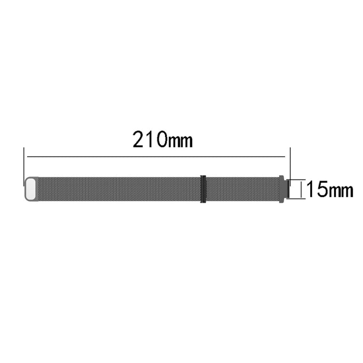 Milanese Watch Band for Garmin Forerunner 235 22cm(Black) - Watch Bands by buy2fix | Online Shopping UK | buy2fix
