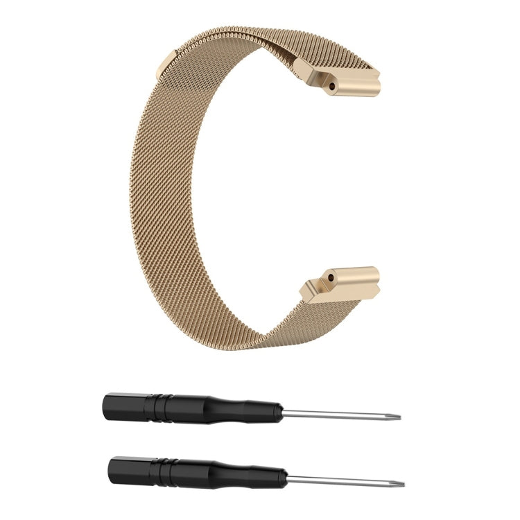 Milanese Watch Band for Garmin Forerunner 235 22cm(Champagne Gold) by buy2fix