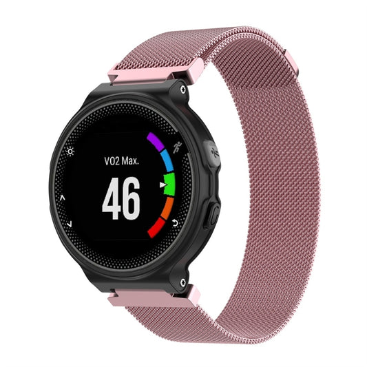 Milanese Watch Band for Garmin Forerunner 235 22cm(Pink) - Watch Bands by buy2fix | Online Shopping UK | buy2fix