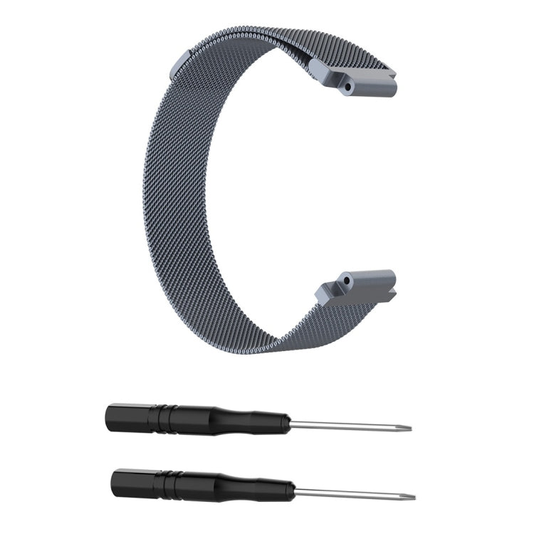 Milanese Watch Band for Garmin Forerunner 235 22cm(Grey) - Watch Bands by buy2fix | Online Shopping UK | buy2fix