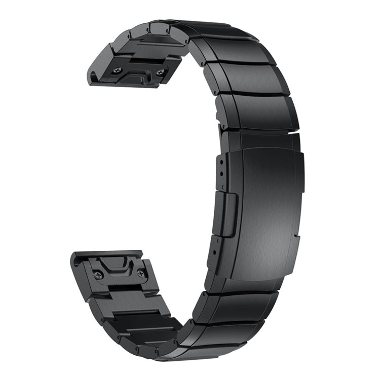 Quick Dismantling Steel Watch Band for Garmin Fenix 5 22mm(Black) - Watch Bands by buy2fix | Online Shopping UK | buy2fix