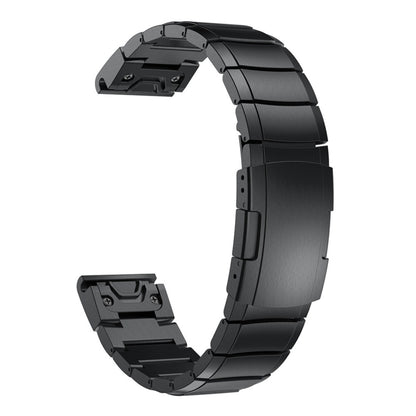 Quick Dismantling Steel Watch Band for Garmin Fenix 5 22mm(Black) - Watch Bands by buy2fix | Online Shopping UK | buy2fix