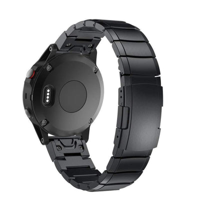 Quick Dismantling Steel Watch Band for Garmin Fenix 5 22mm(Black) - Watch Bands by buy2fix | Online Shopping UK | buy2fix
