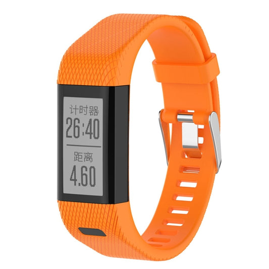 Smart Watch Silicone Watch Band for Garmin Vivosmart HR+(Orange) - Watch Bands by buy2fix | Online Shopping UK | buy2fix