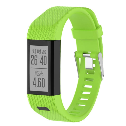Smart Watch Silicone Watch Band for Garmin Vivosmart HR+(Green) - Watch Bands by buy2fix | Online Shopping UK | buy2fix