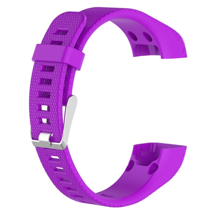 Smart Watch Silicone Watch Band for Garmin Vivosmart HR+(Purple) - Watch Bands by buy2fix | Online Shopping UK | buy2fix